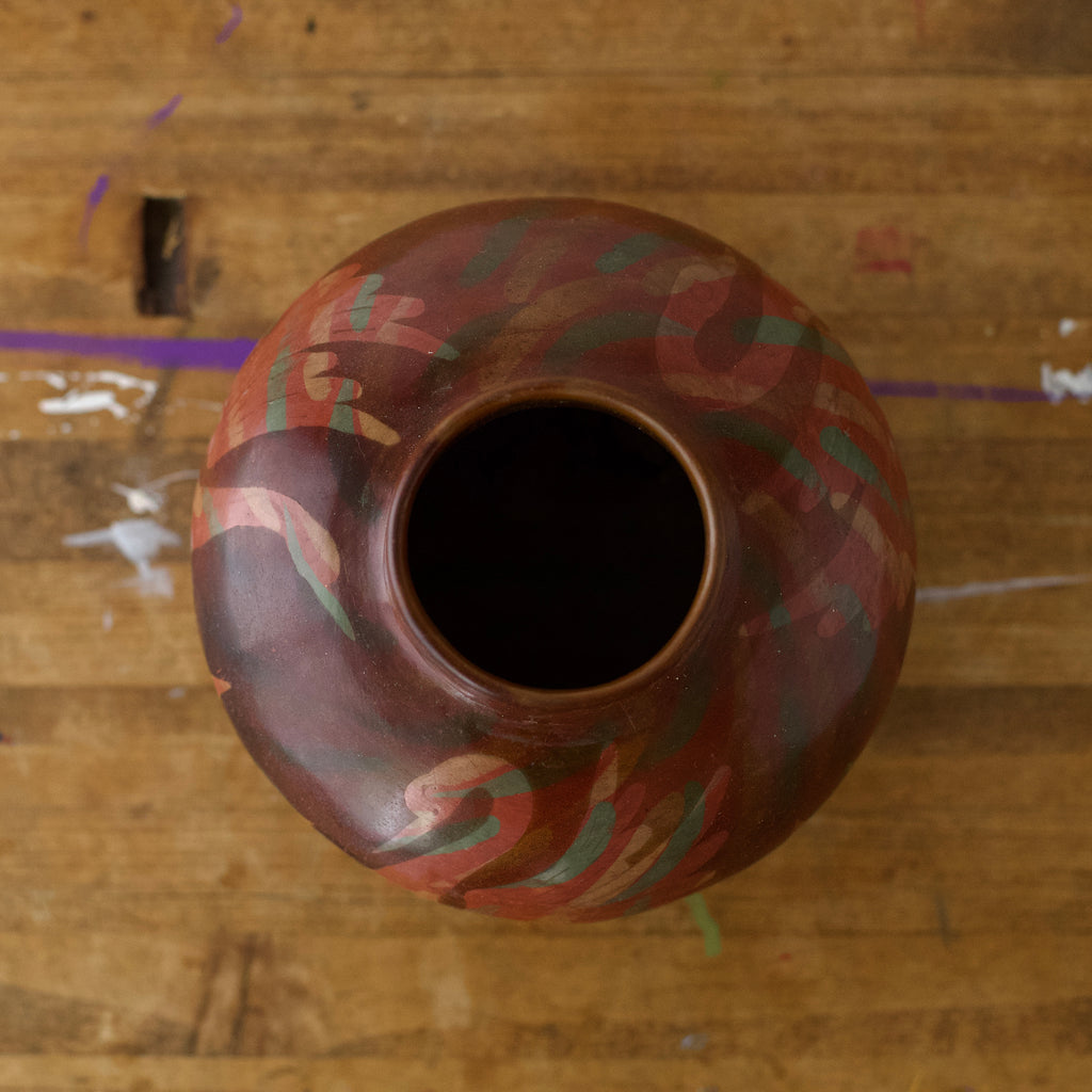 Handmade Santodio Paz Pottery Bird Vase