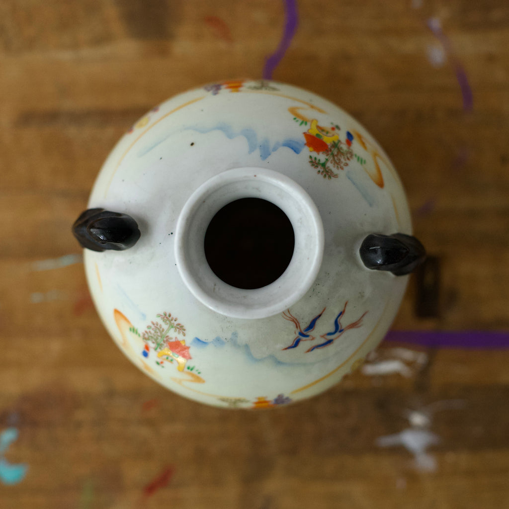 Vintage Hand-Painted Porcelain Vase Made In Japan
