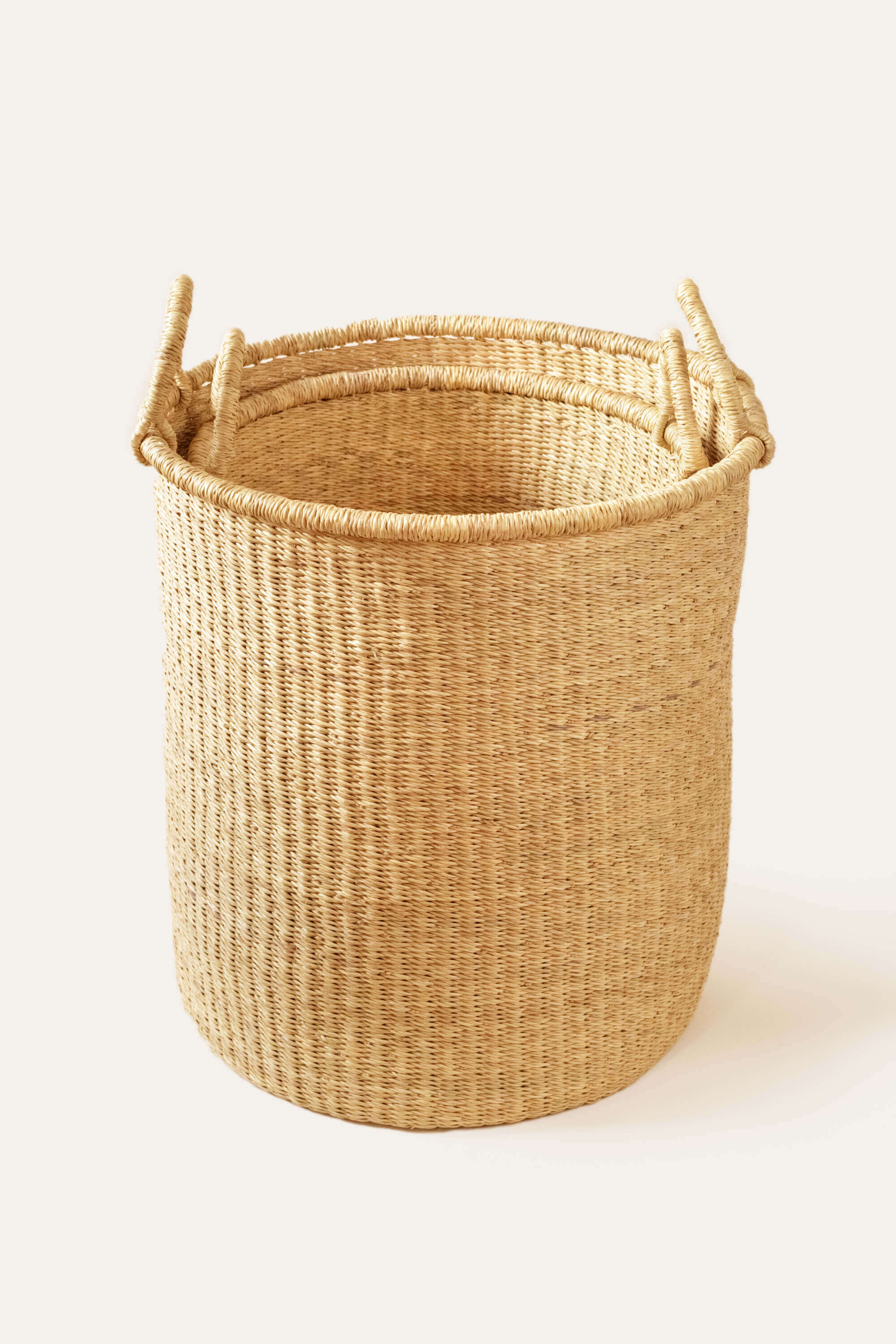 Indego Africa Bolga Hamper Baskets Set of 2