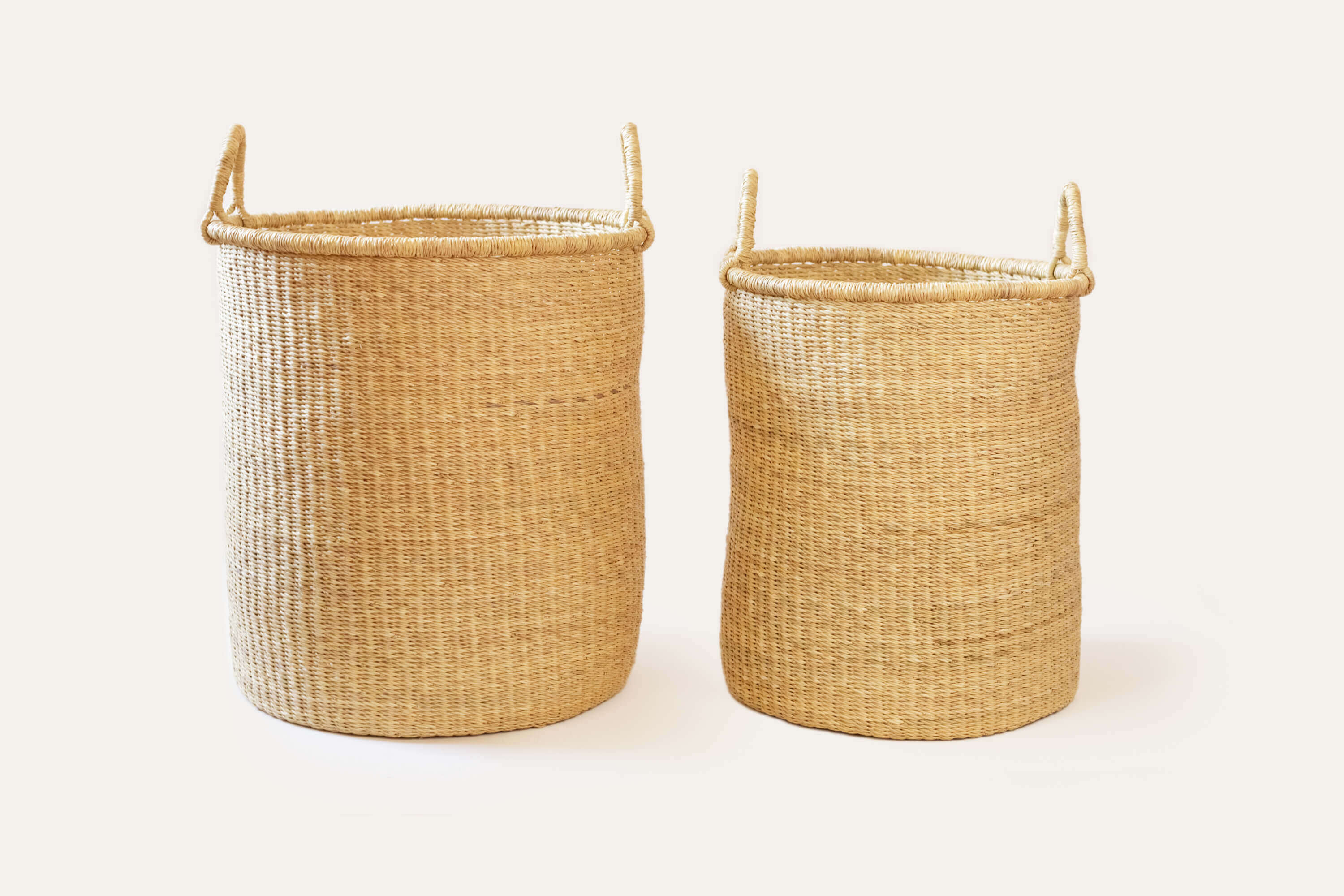 Indego Africa Bolga Hamper Baskets Set of 2