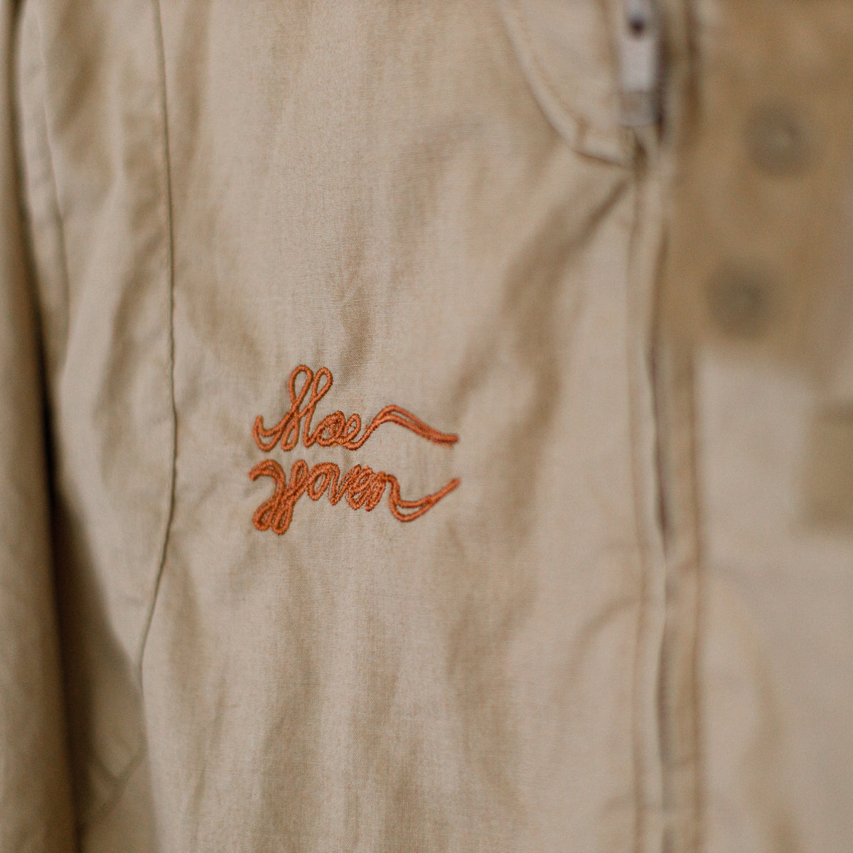 Vintage Cafe-Style Jacket With Mae Woven Embroidery XS W