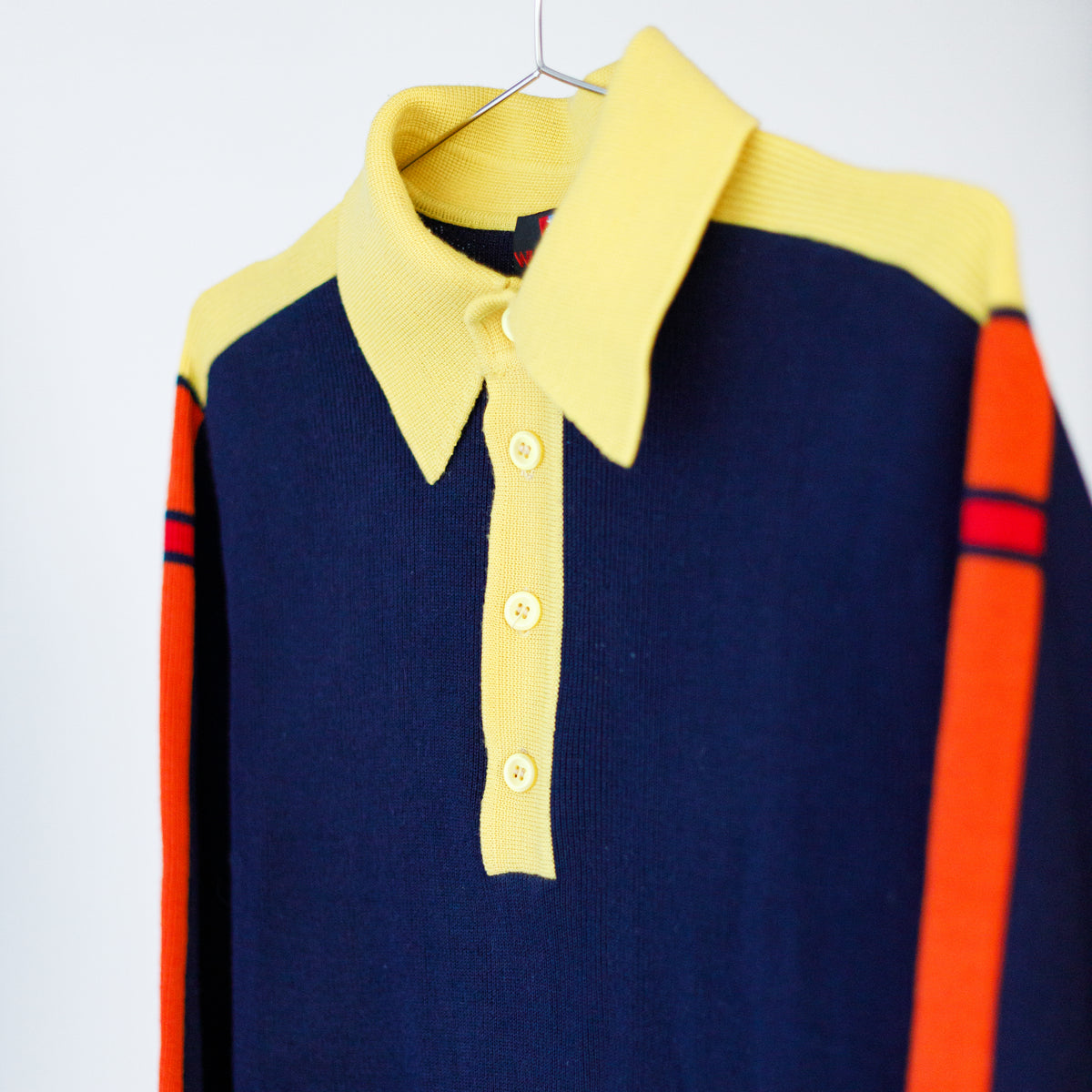 Vintage Retro Knit Long-Sleeve Wool Sweater Marked XL