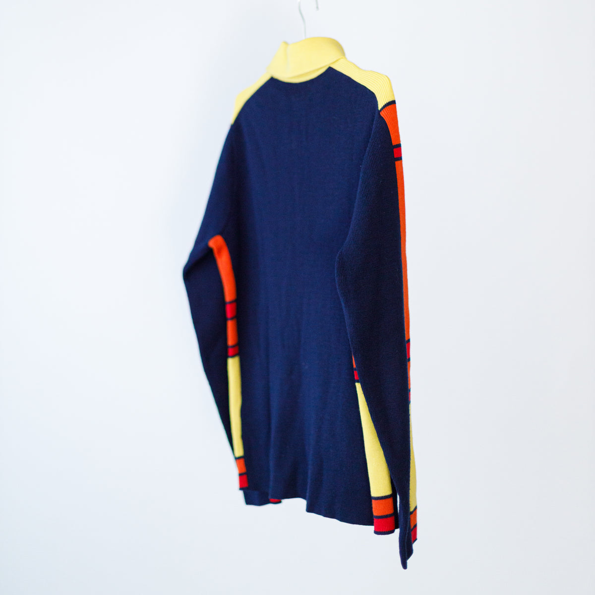 Vintage Retro Knit Long-Sleeve Wool Sweater Marked XL