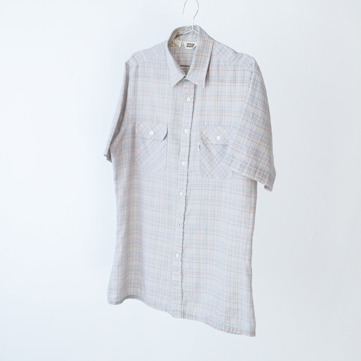 Vintage Levi Sportswear Plaid Button Down Shirt Mens L