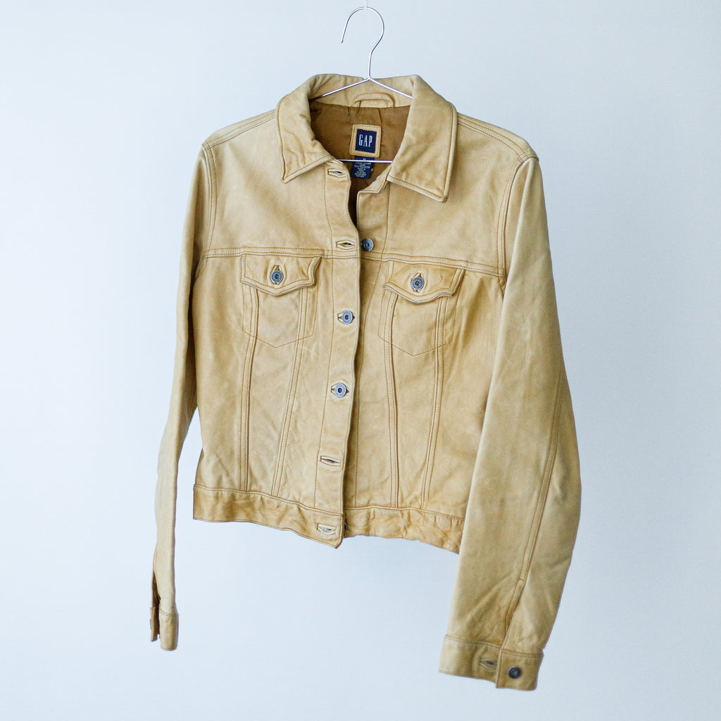 Vintage "Old Gap" Genuine Leather Jacket Womens M