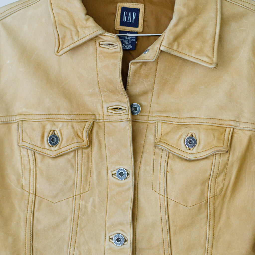 Vintage "Old Gap" Genuine Leather Jacket Womens M
