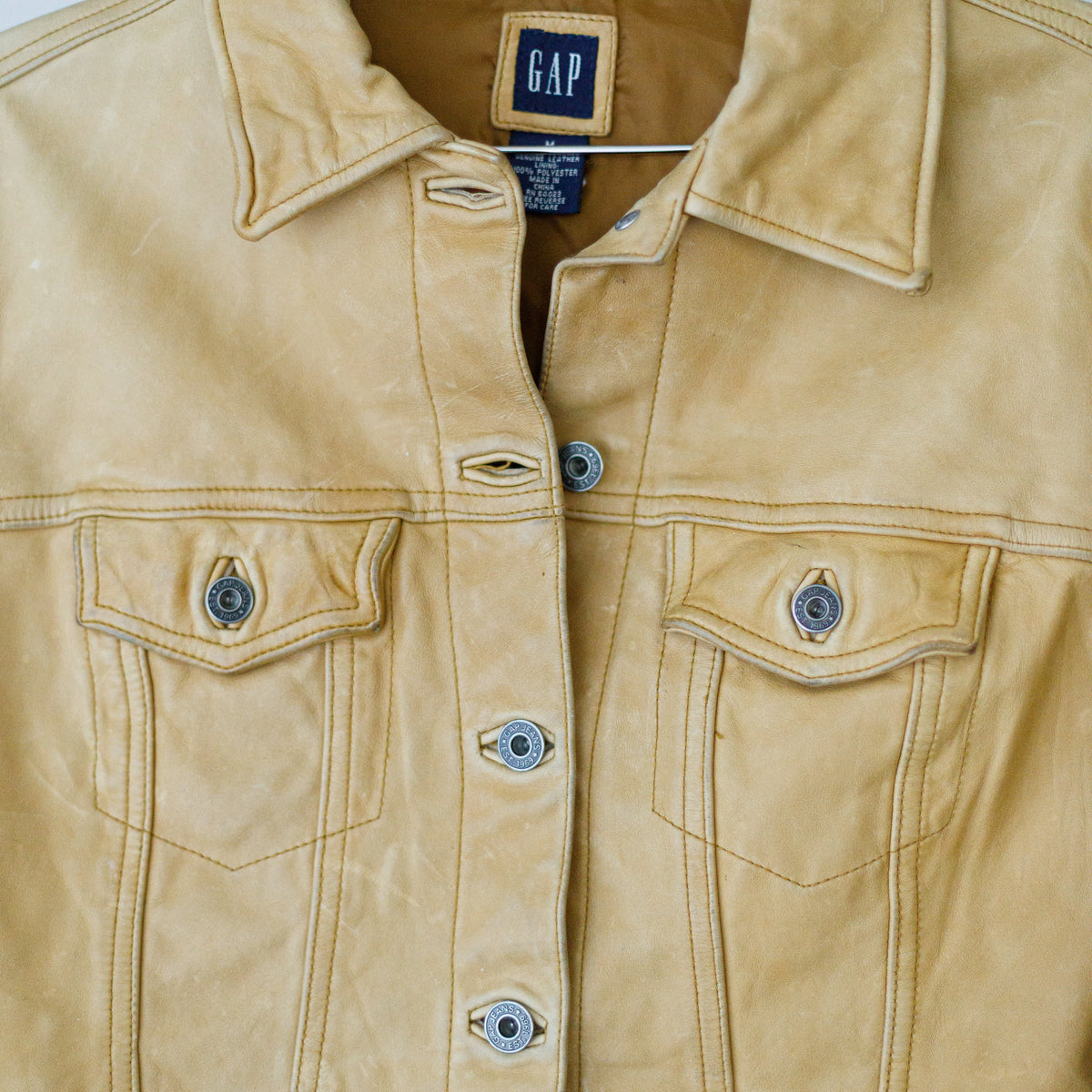 Vintage "Old Gap" Genuine Leather Jacket Womens M