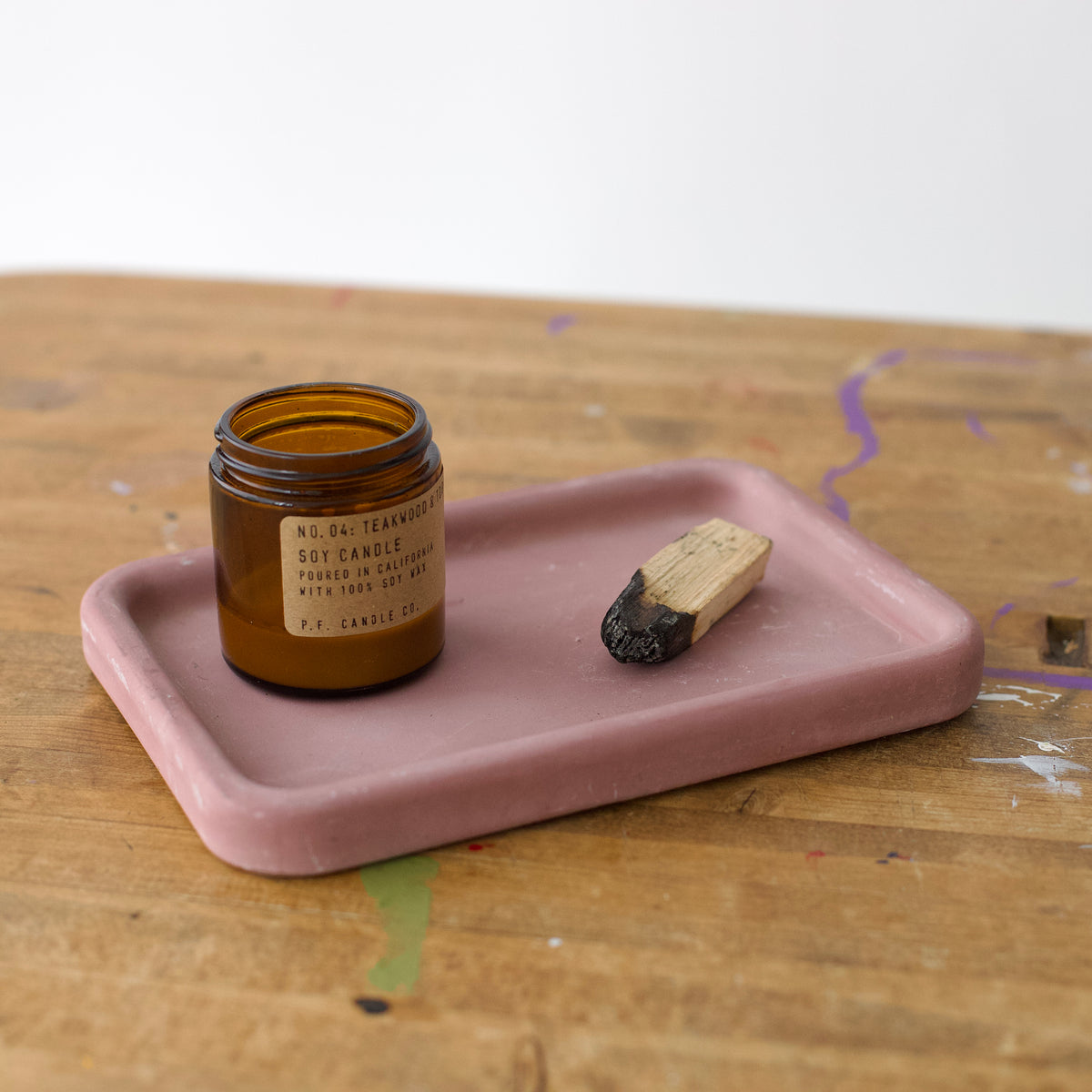 Dusty Rose Concrete Tray