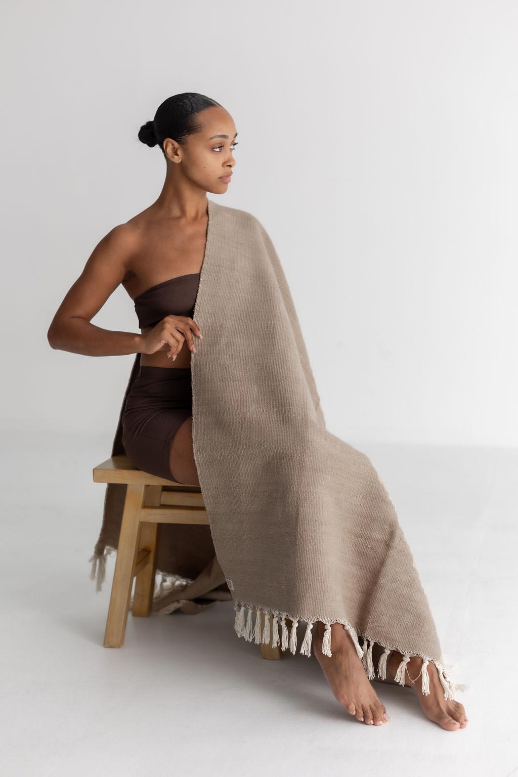 Oko Living Organic Cotton Yoga Blanket - Naturally Dyed