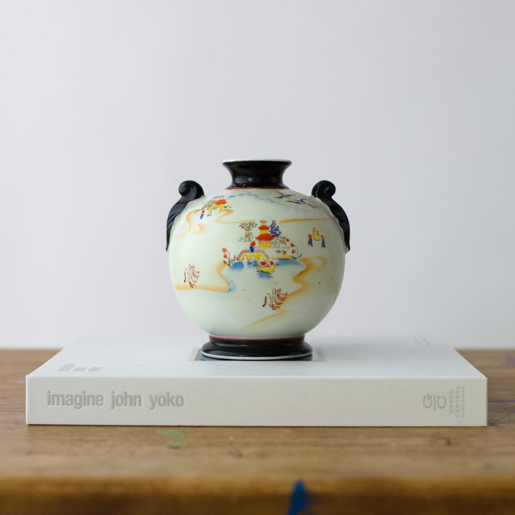 Vintage Hand-Painted Porcelain Vase Made In Japan