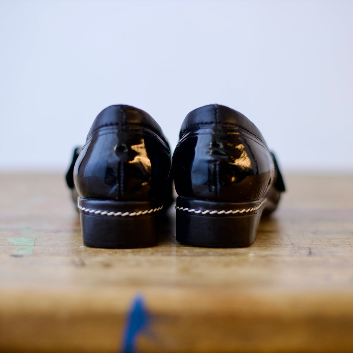 Vintage Meucci Italy Black Leather Loafers 6W