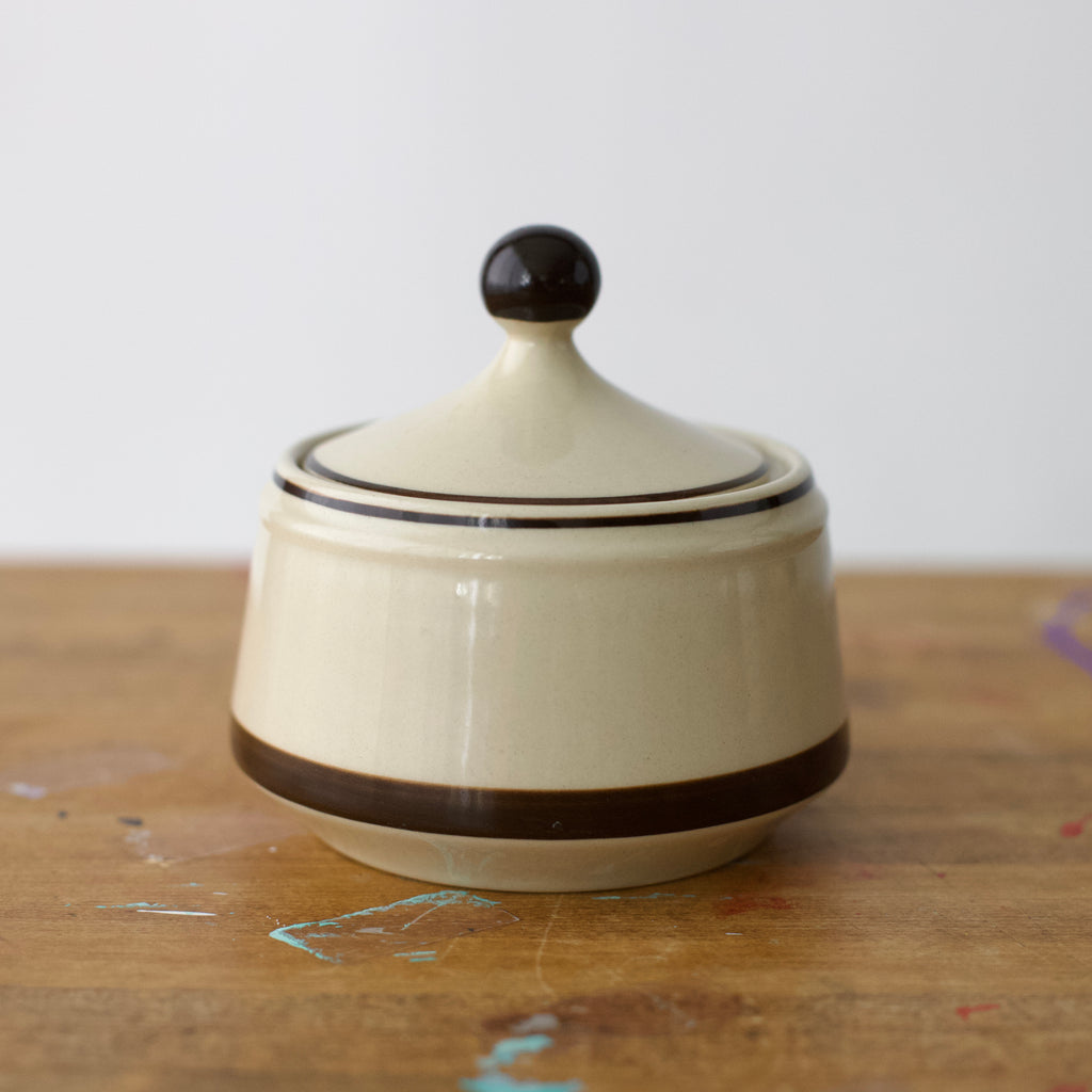 Vintage Stoneware Sugar Bowl Made in Japan
