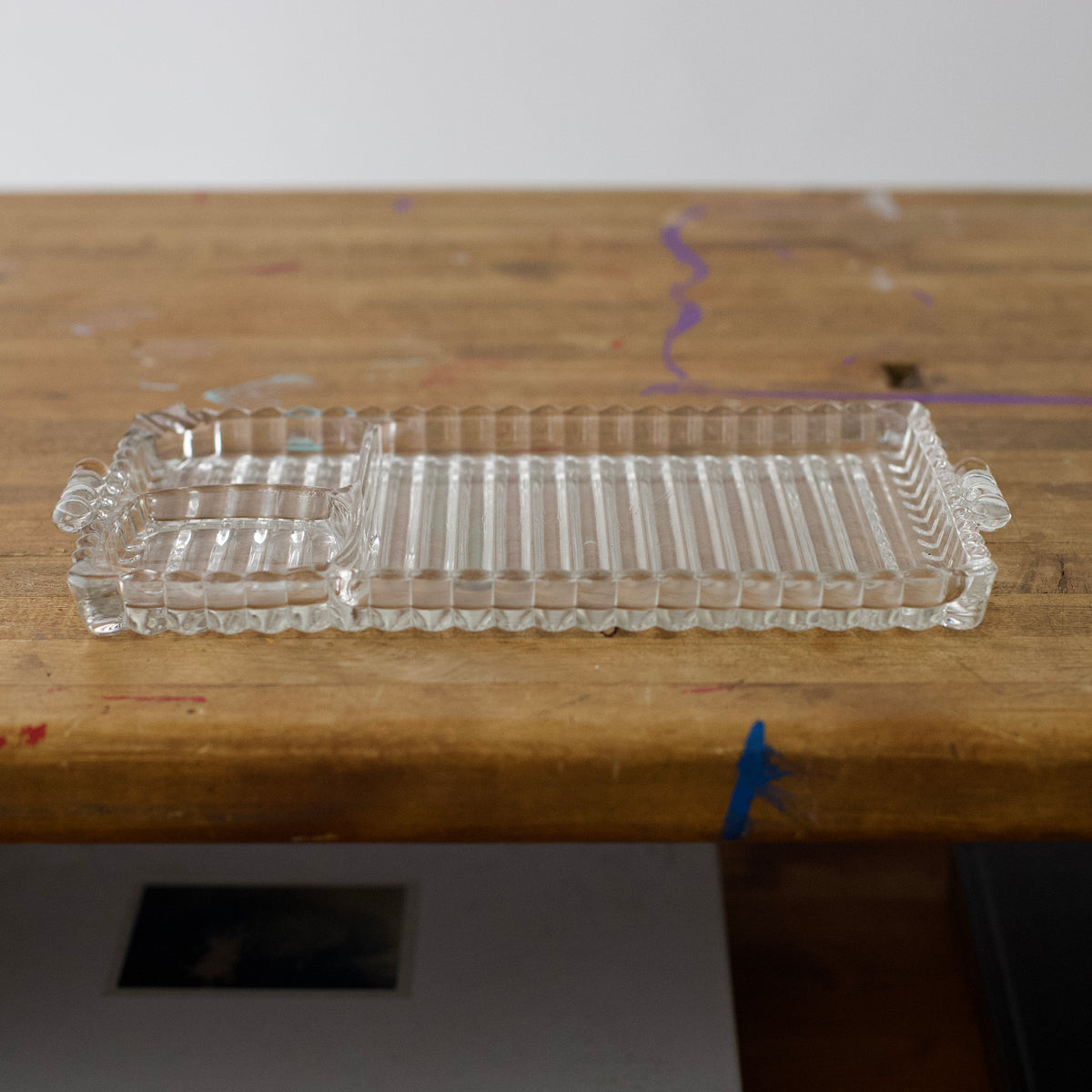 Vintage Glass Snack & Smoke Tray