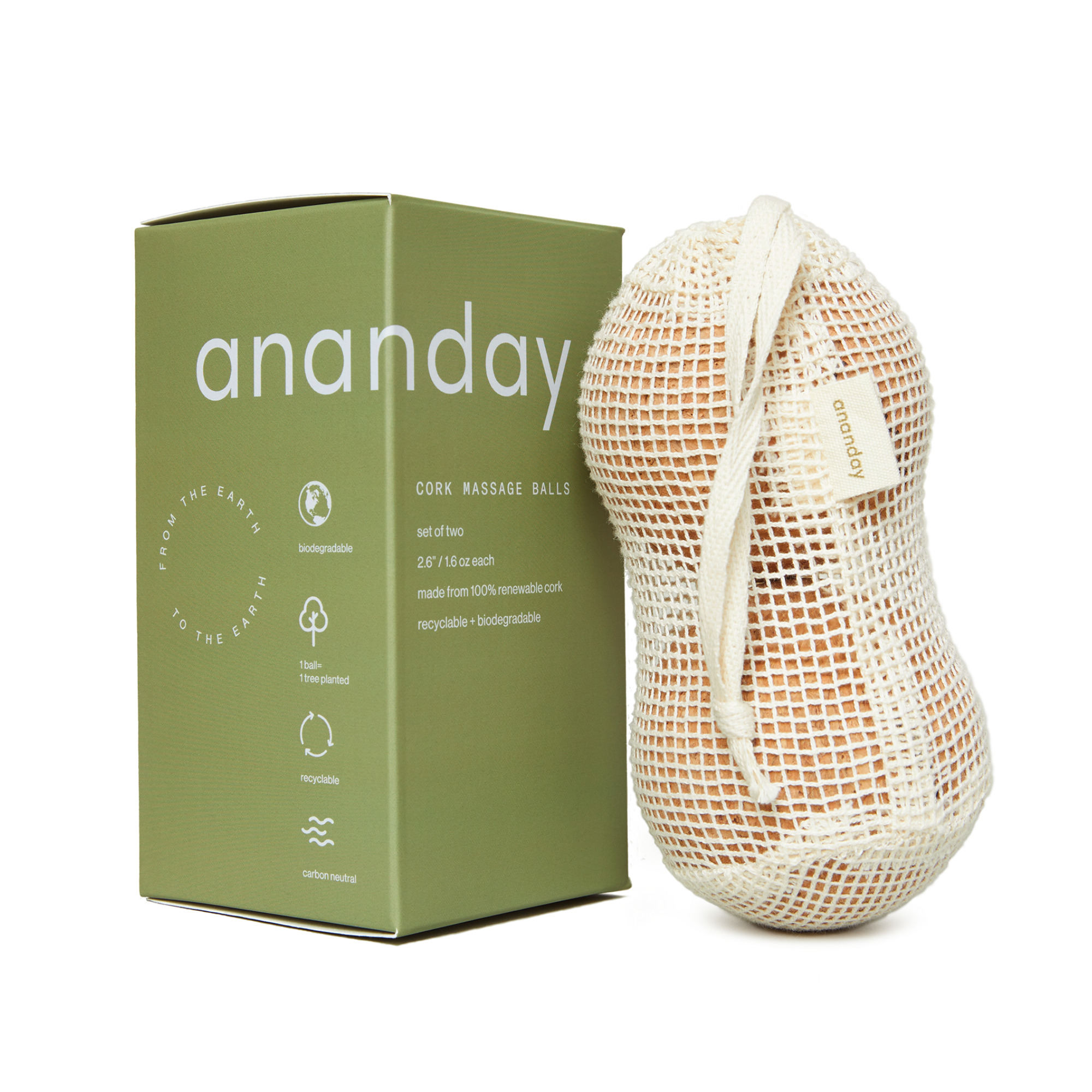 Ananday Cork Massage Ball Set