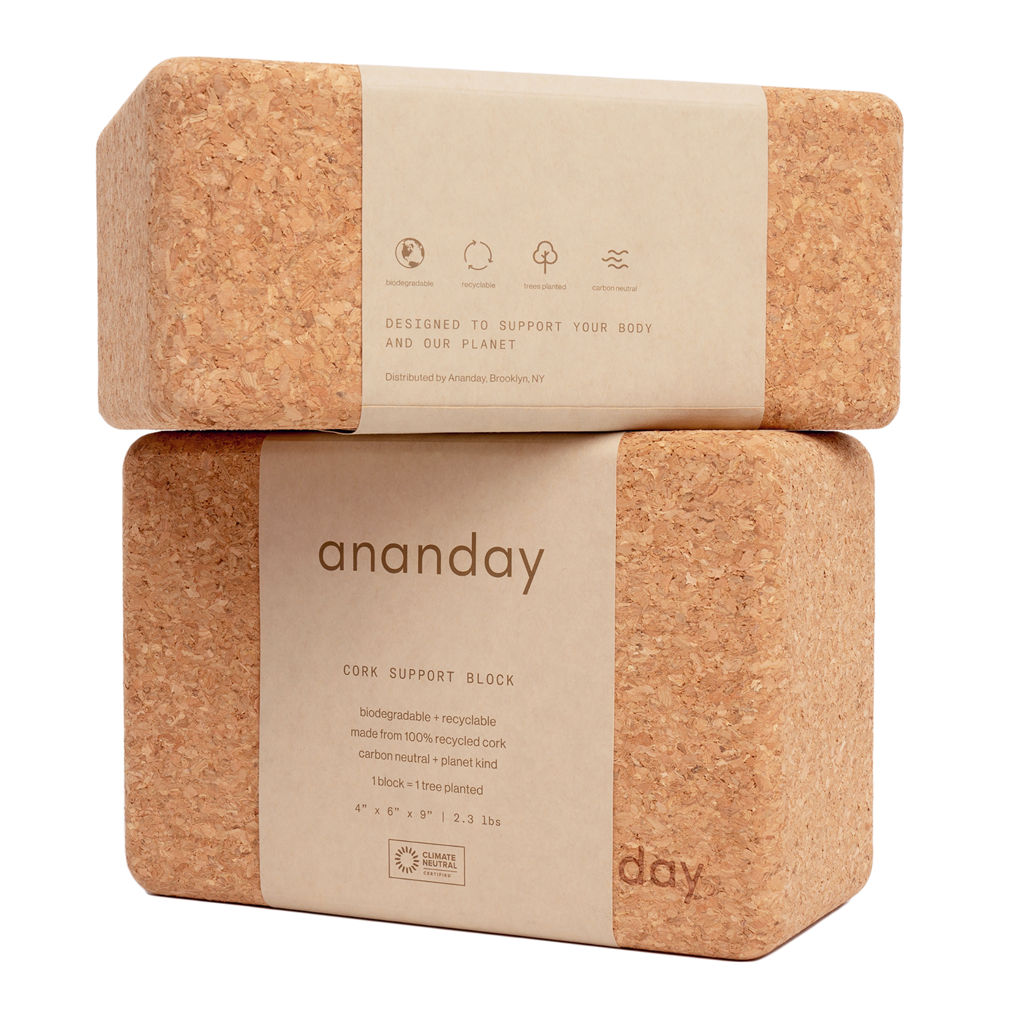 Ananday Cork Yoga Block Set