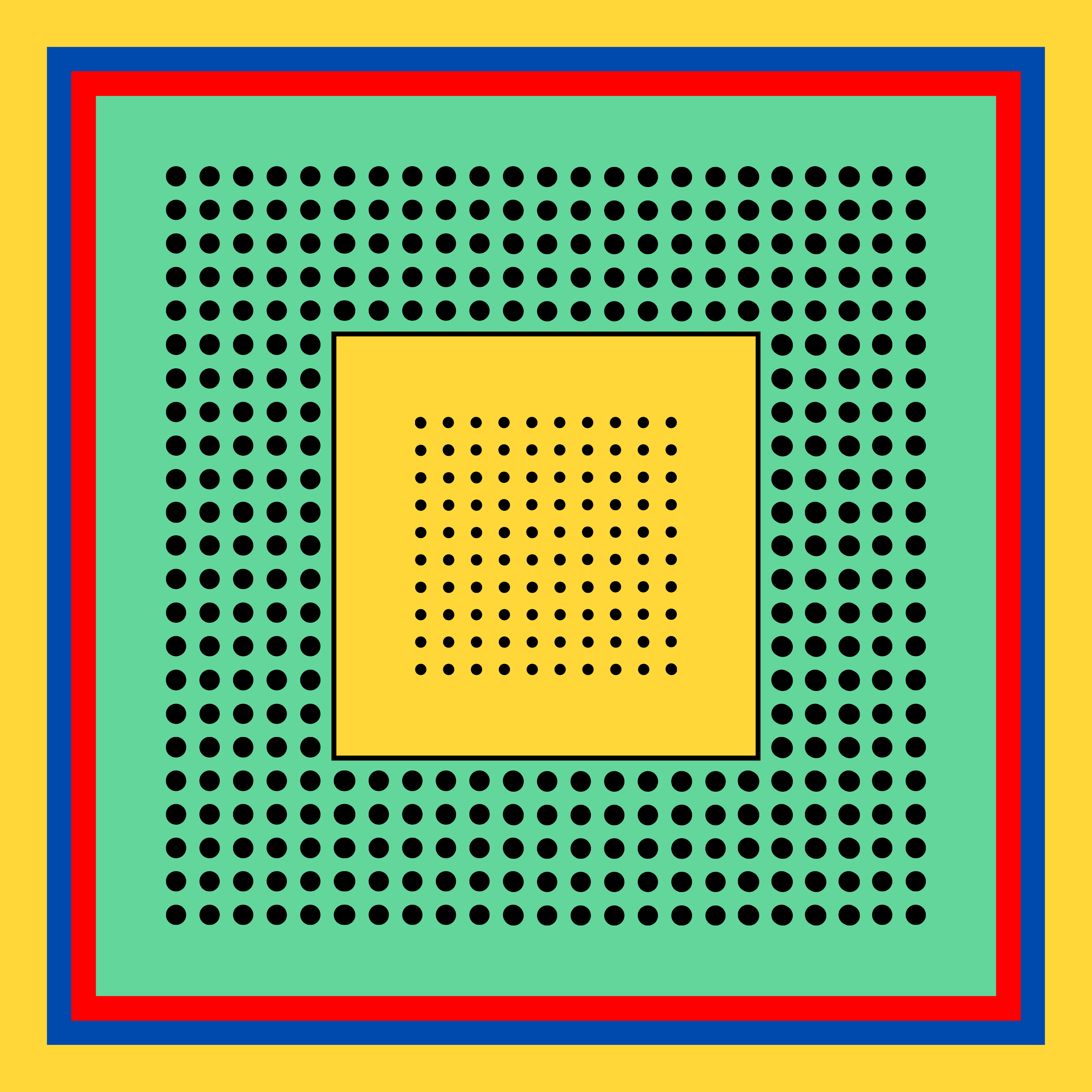 DUSHYANT. Archie Bandana No. 25 - Dots on Yellow and Neon Green