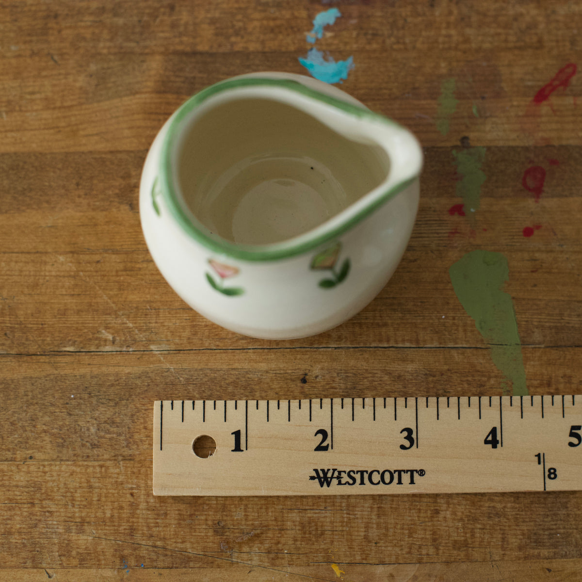 Handmade, Hand-painted Ceramic Cream Jug