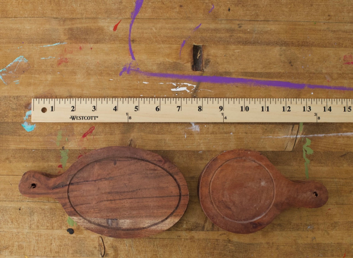 Set of Round Wooden Mini Serving Boards