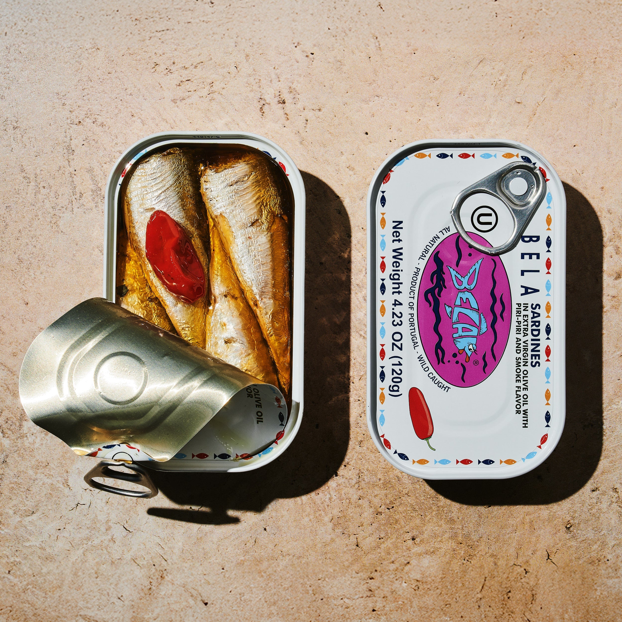 BELA Brand Seafood Sardines in Extra Virgin Olive Oil with Piri Piri and Smoke Flavor | 3 Pack