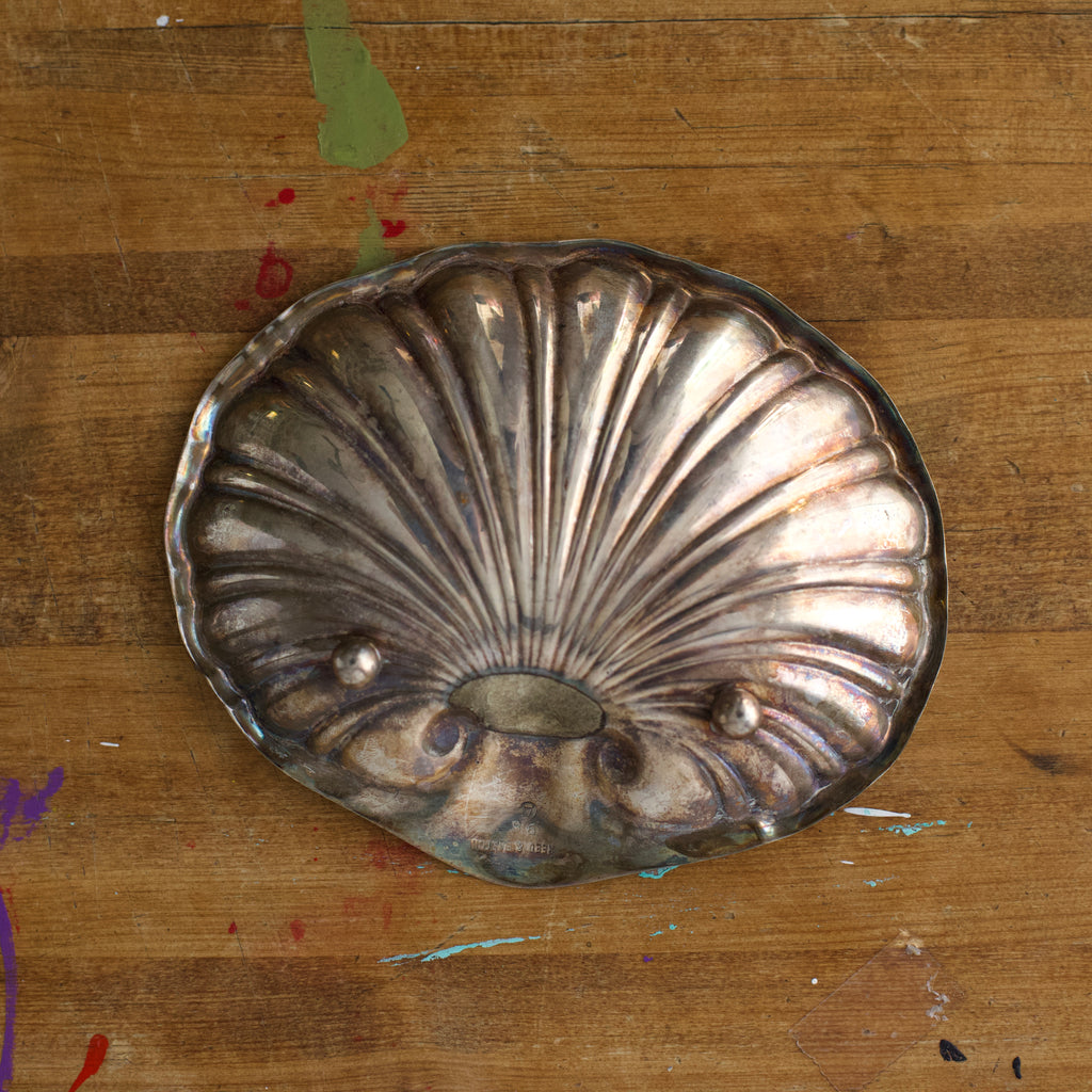 Vintage Sterling Silver Shell-Shaped Dish