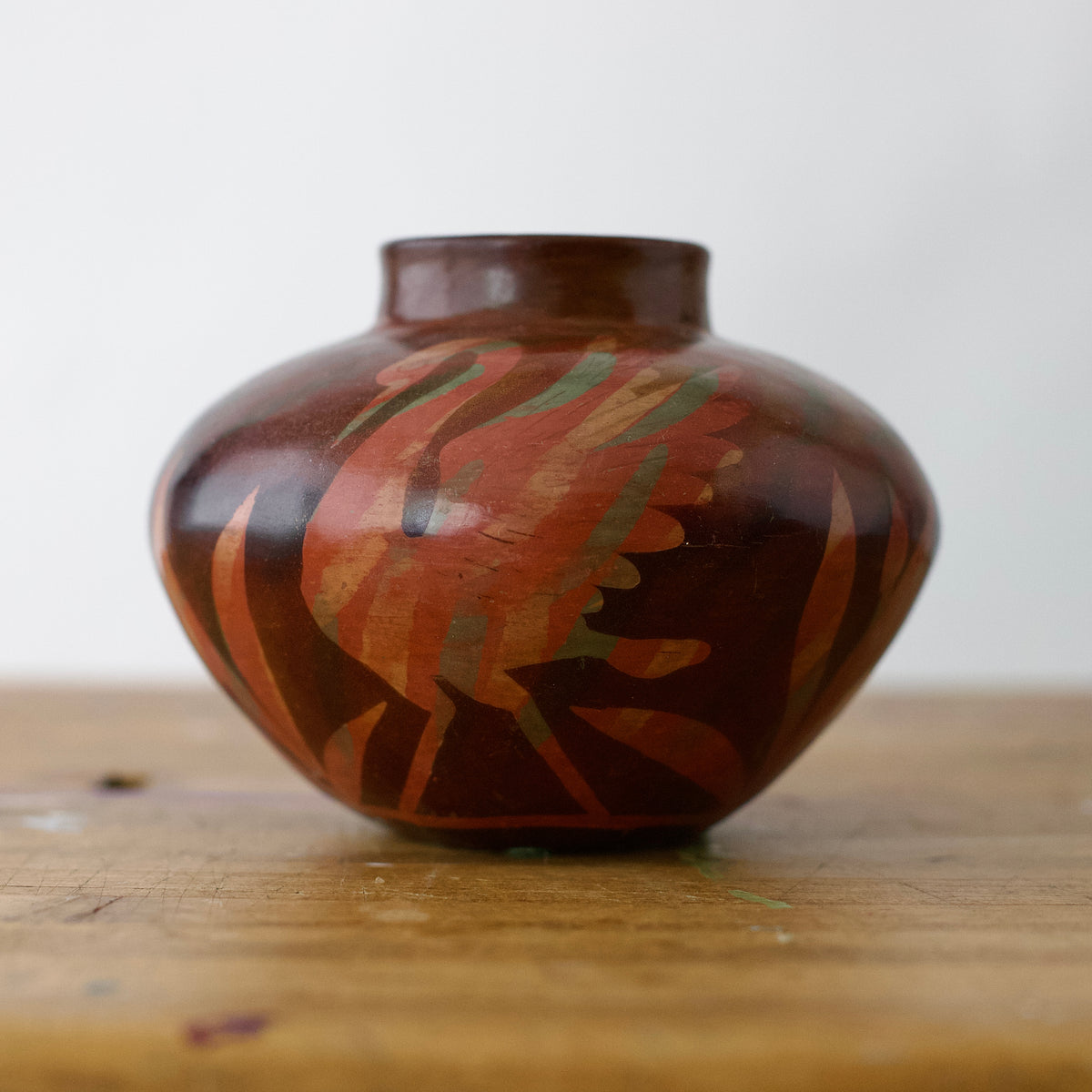 Handmade Santodio Paz Pottery Bird Vase