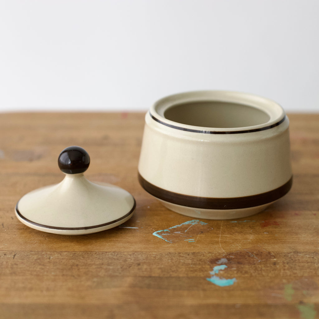 Vintage Stoneware Sugar Bowl Made in Japan
