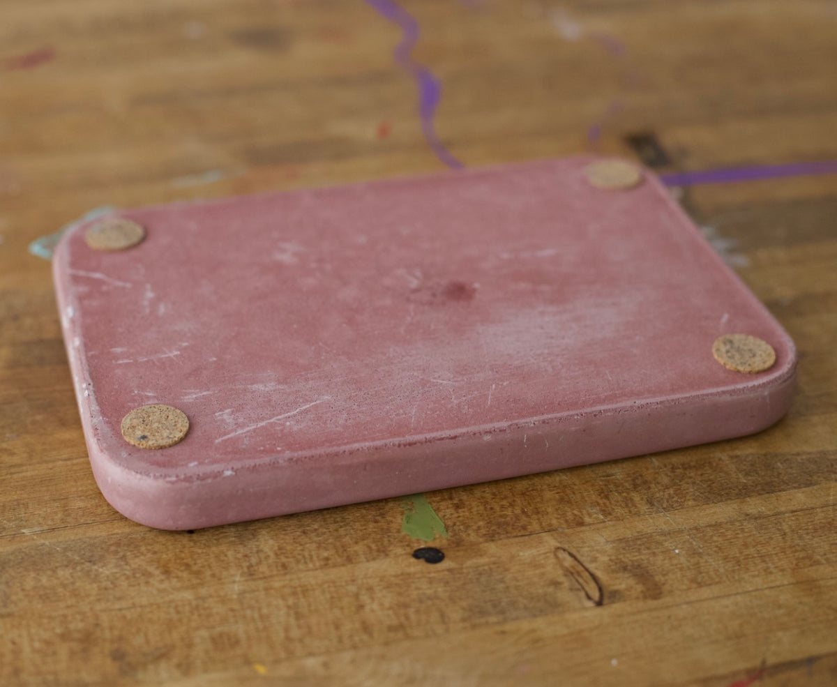 Dusty Rose Concrete Tray