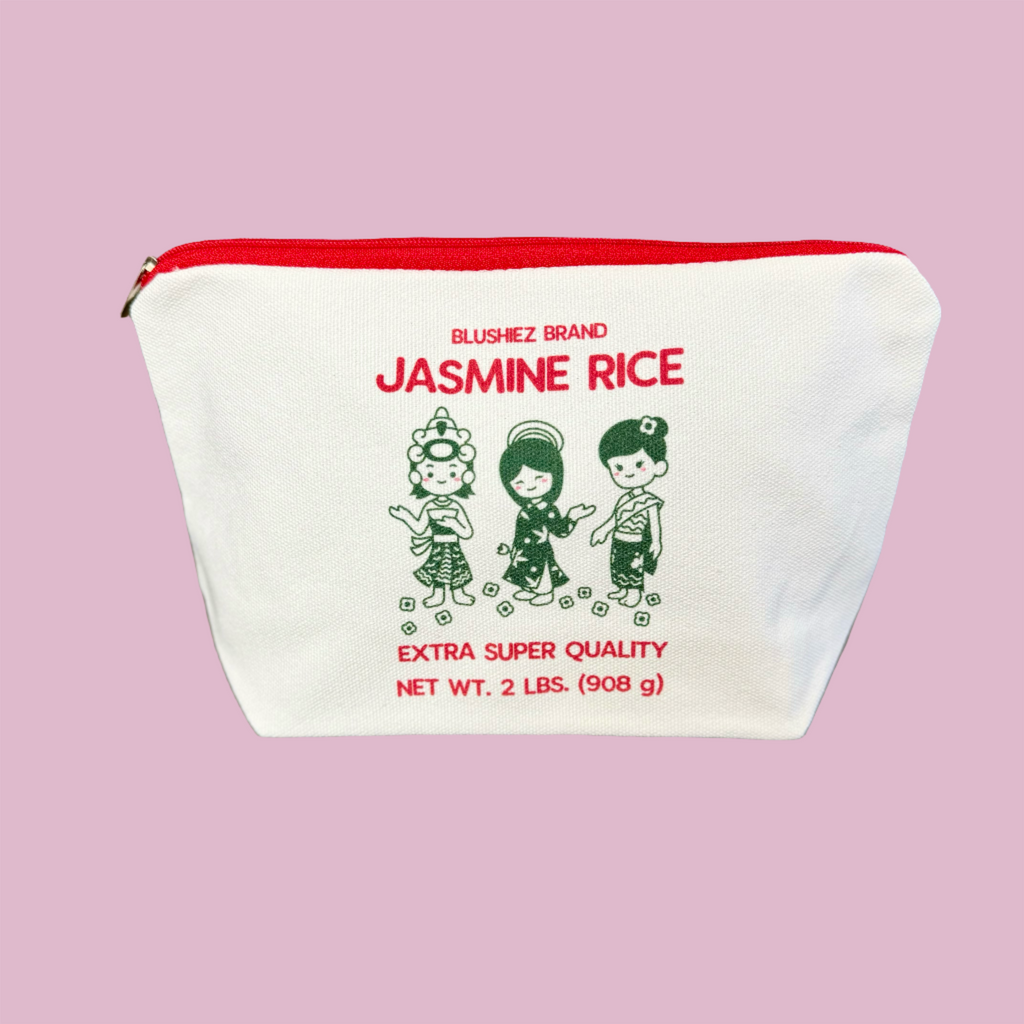 Blushiez Jasmine Rice Zippered Canvas Pouch