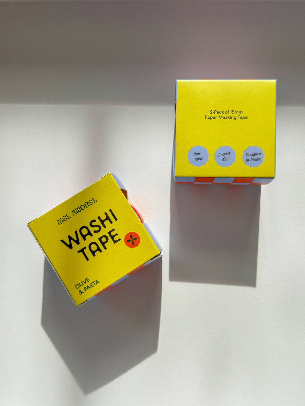 Mel Andrel Washi Tape Olive & Pasta | Two-Pack