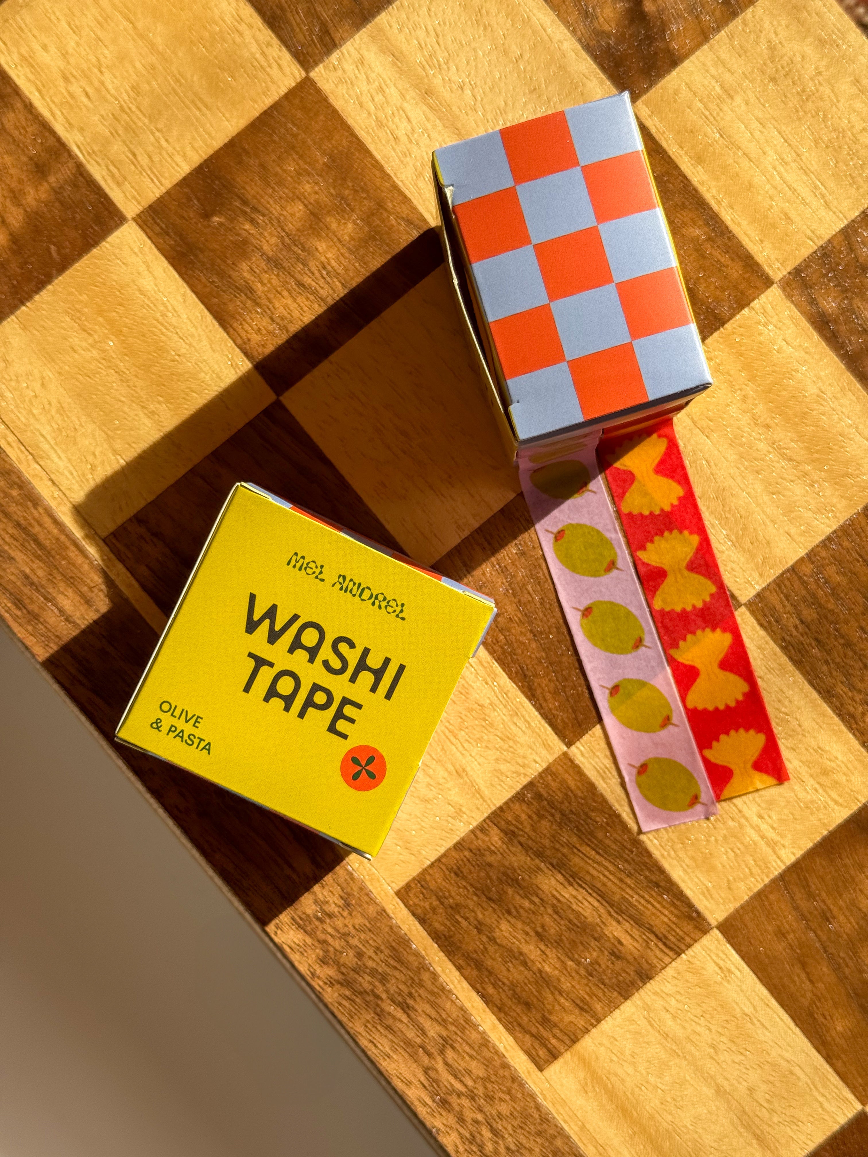 Mel Andrel Washi Tape Olive & Pasta | Two-Pack
