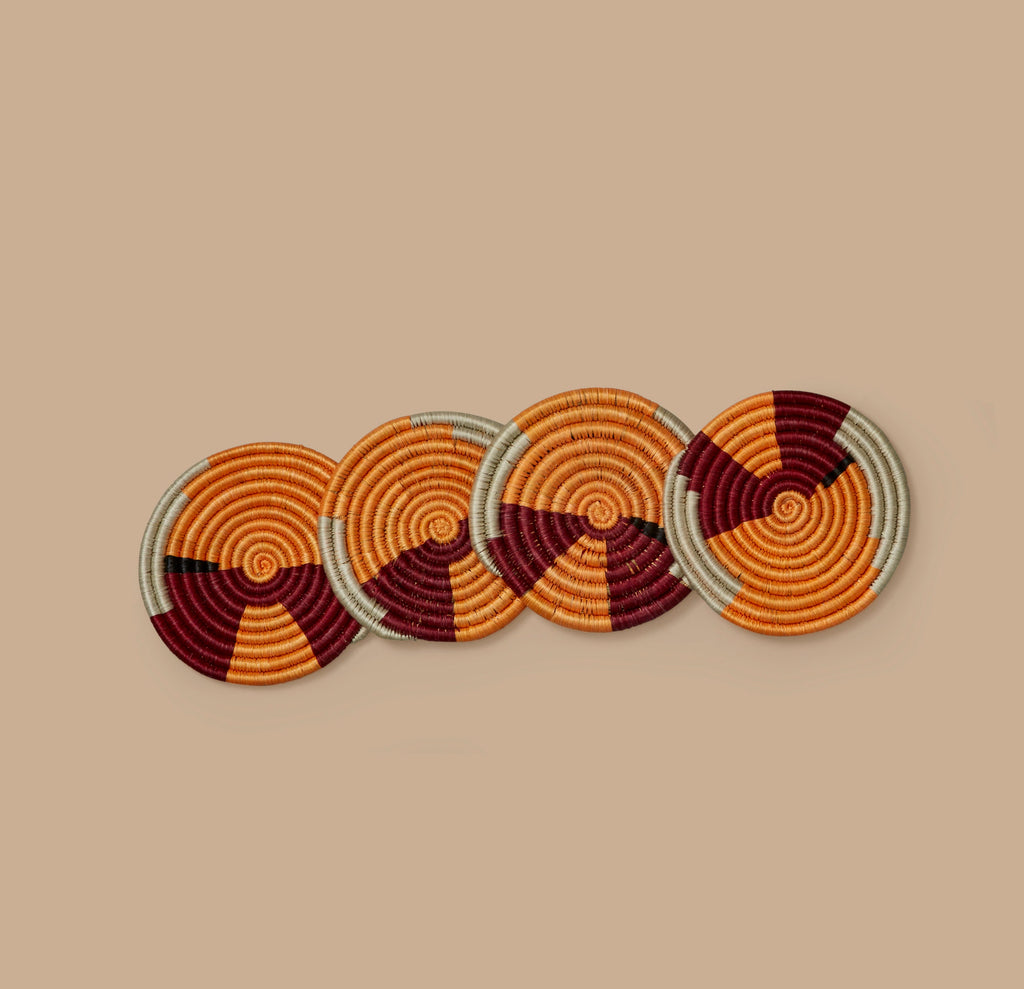 Indego Africa Coasters Amaryllis | Set of 4