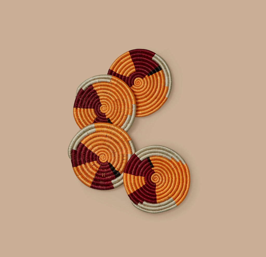 Indego Africa Coasters Amaryllis | Set of 4