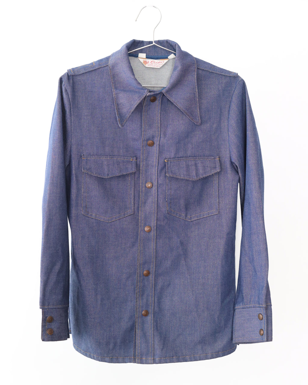 Men's Cooper Sportswear Denim Shirt Blue Jacket Size 38