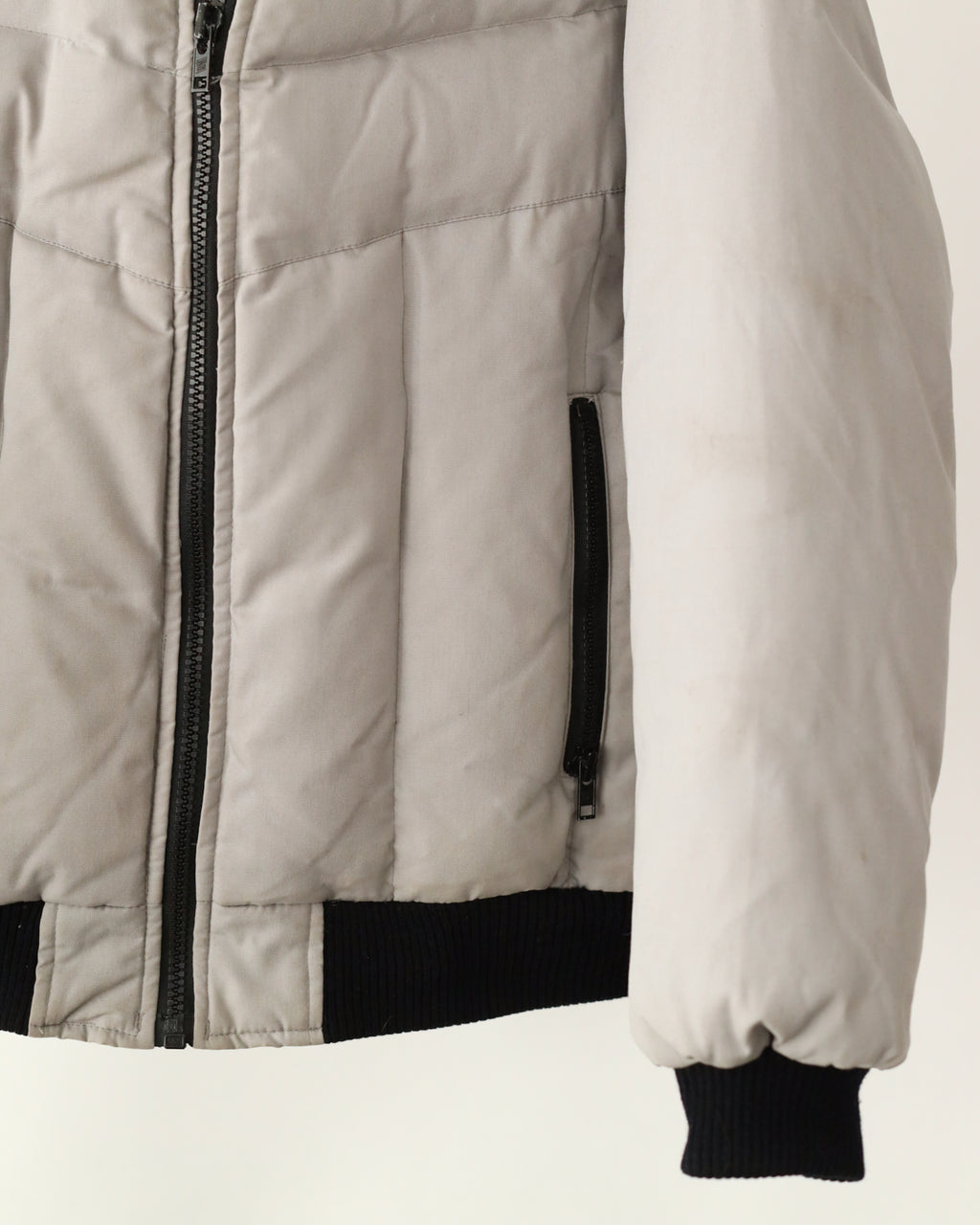 Men's Cortina Light Gray Puffer Jacket Size L