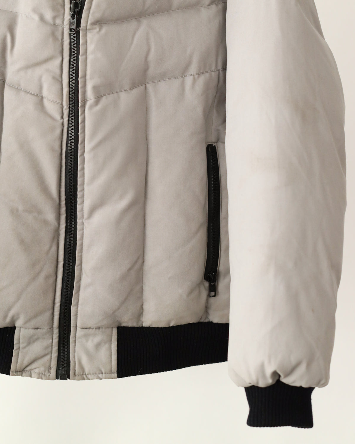 Men's Cortina Light Gray Puffer Jacket Size L