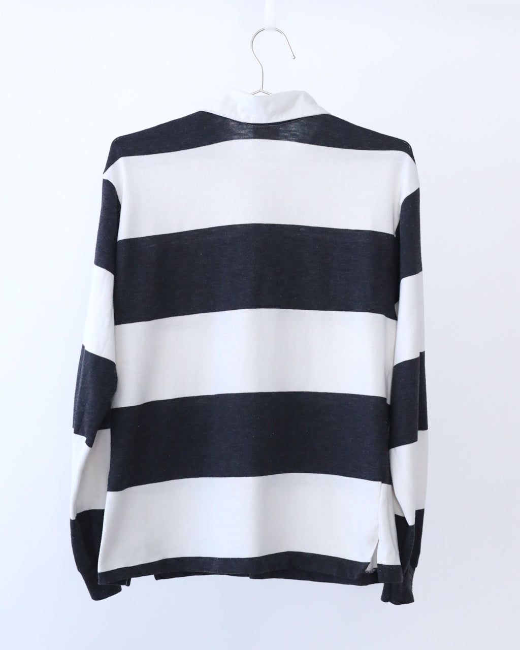 Men's Campus Rugby Long Sleeve Polo Stripe Shirt Size M