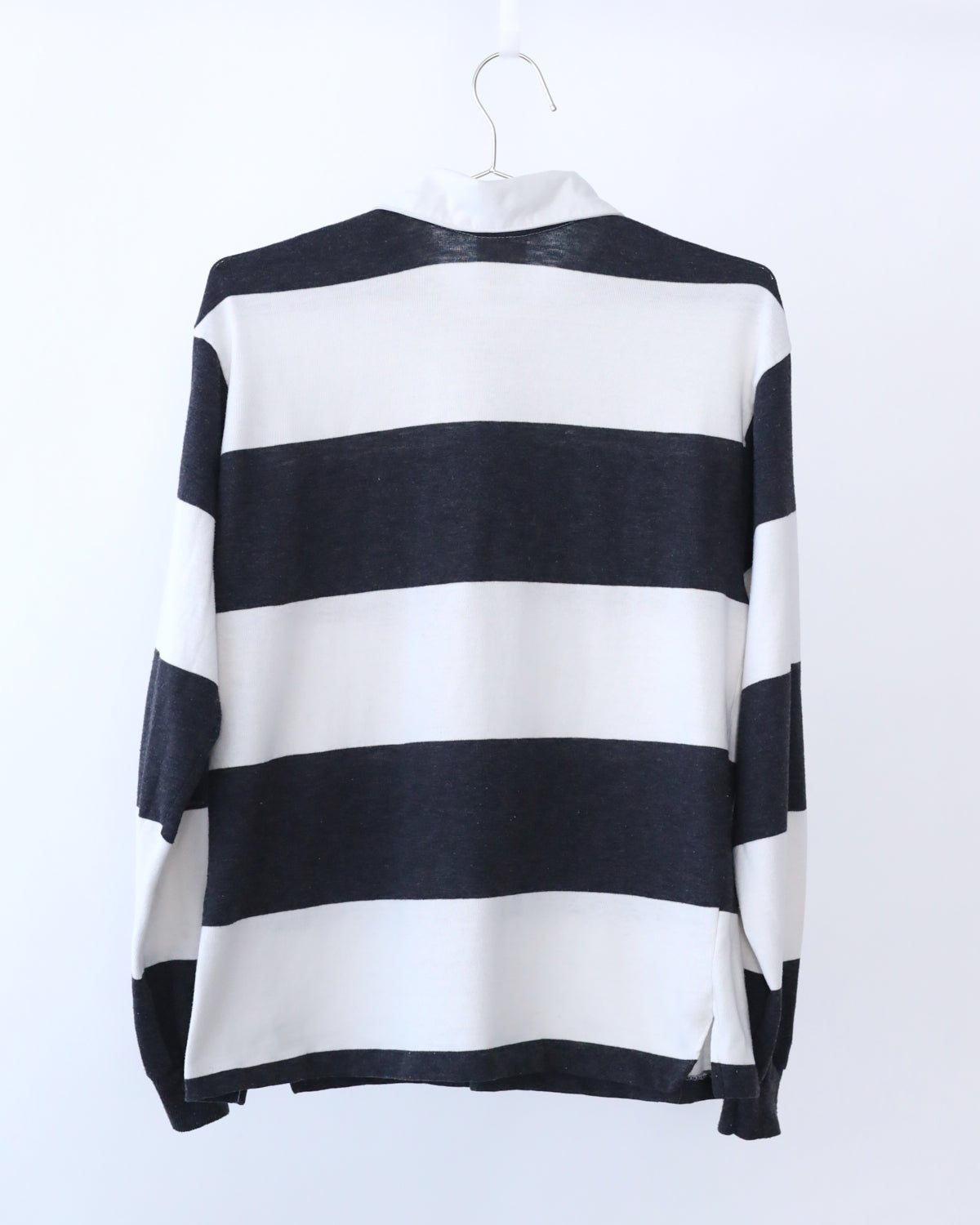 Men's Campus Rugby Long Sleeve Polo Stripe Shirt Size M
