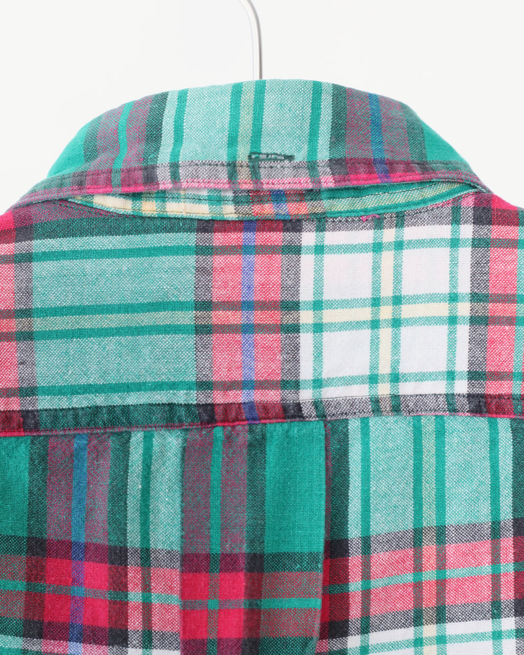 Men's Ralph Lauren Chaps Teal Pink Plaid Long Sleeve Button Shirt Size M