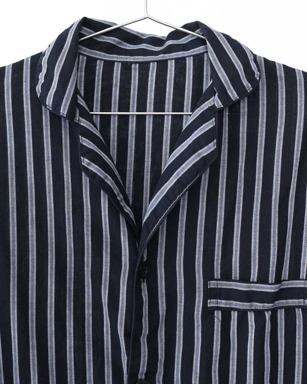 Men's Stripe Black Gray Long Sleeve Button Shirt
