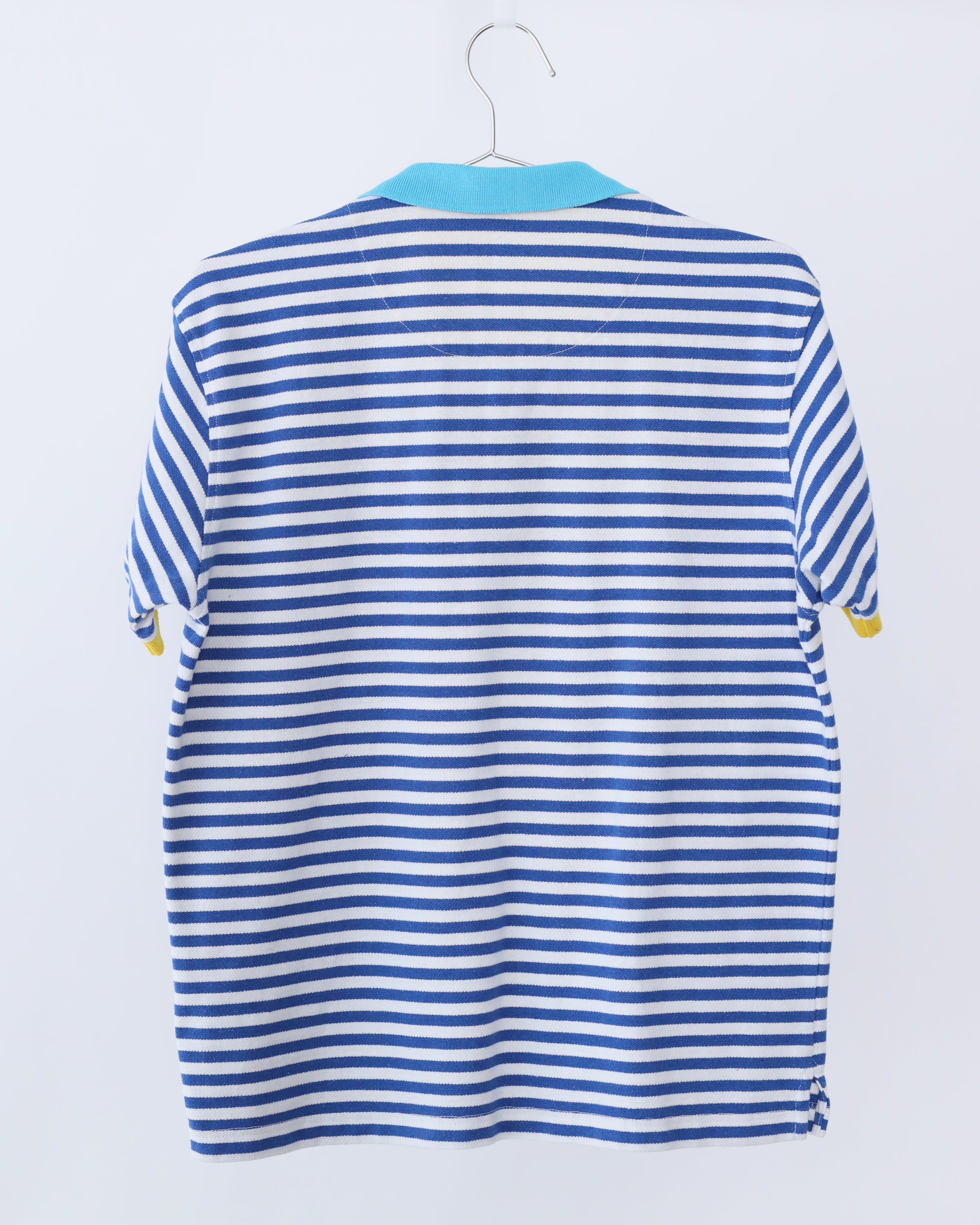 Men's Van Heusen Blue Teal White Polo Shirt Size L