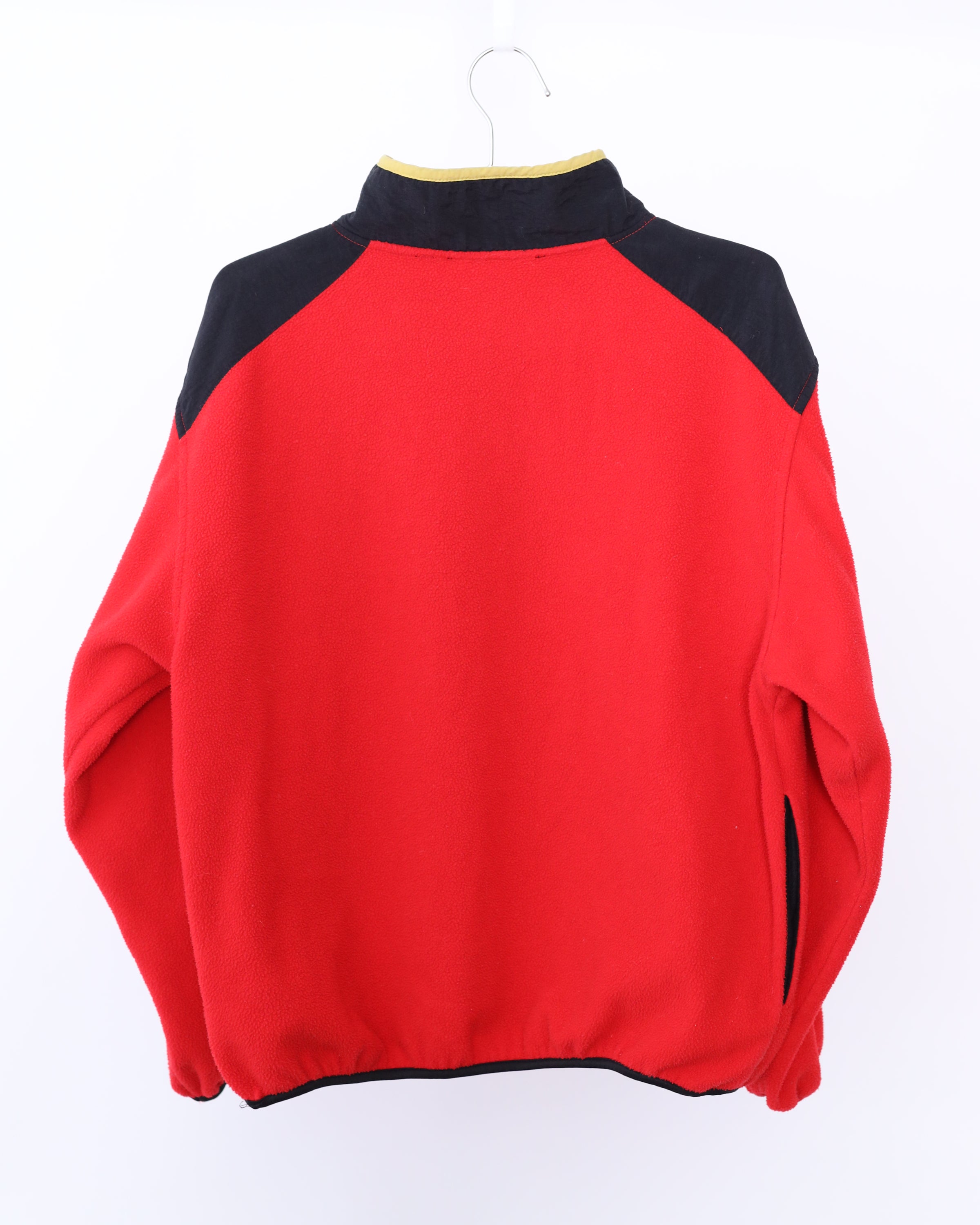 Men's Pullover Red Black Button Top Sweater Size L