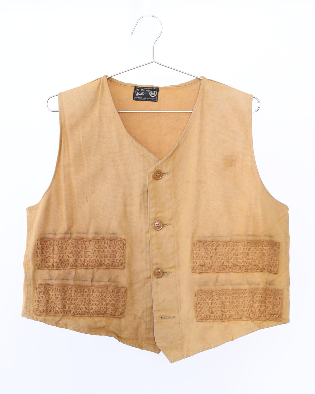 Men's Bullseye Bill Camel Tan Canvas Hunting Vest