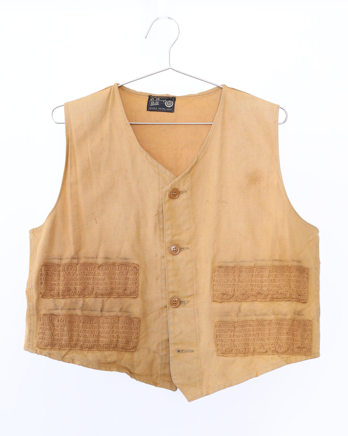 Men's Bullseye Bill Camel Tan Canvas Hunting Vest