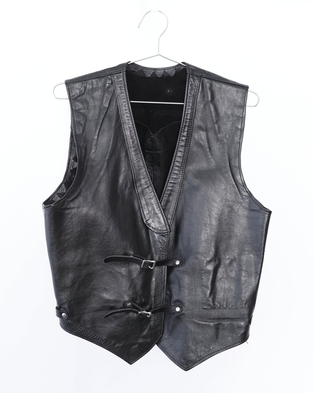 Men's Custom Black Leather Vest