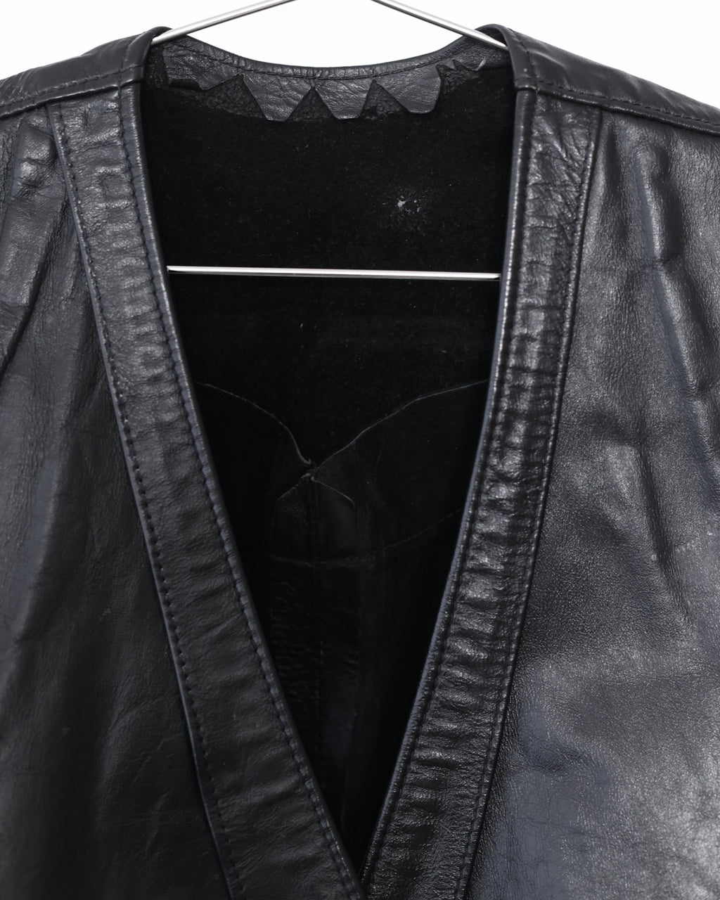 Men's Custom Black Leather Vest