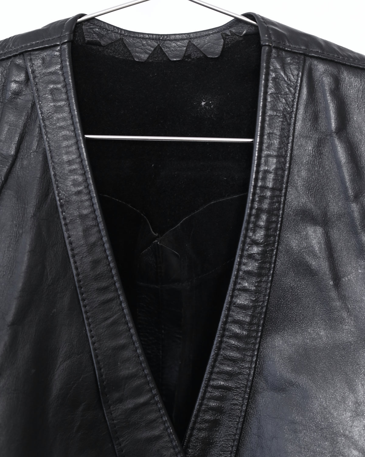 Men's Custom Black Leather Vest