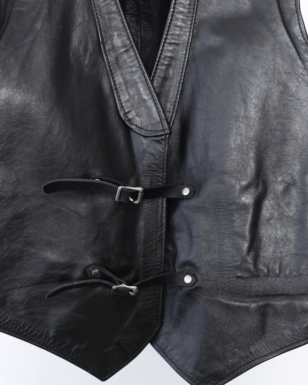 Men's Custom Black Leather Vest