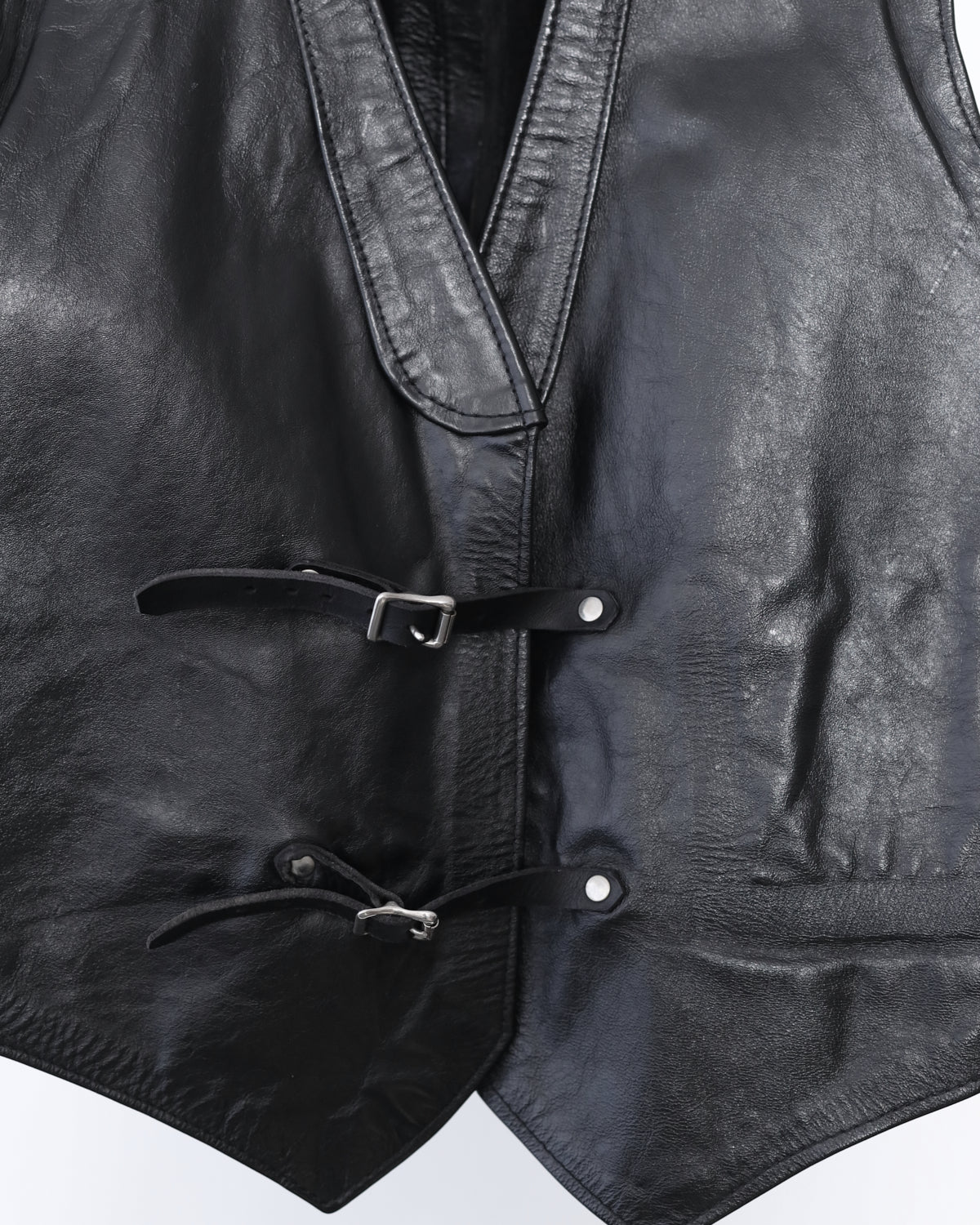 Men's Custom Black Leather Vest