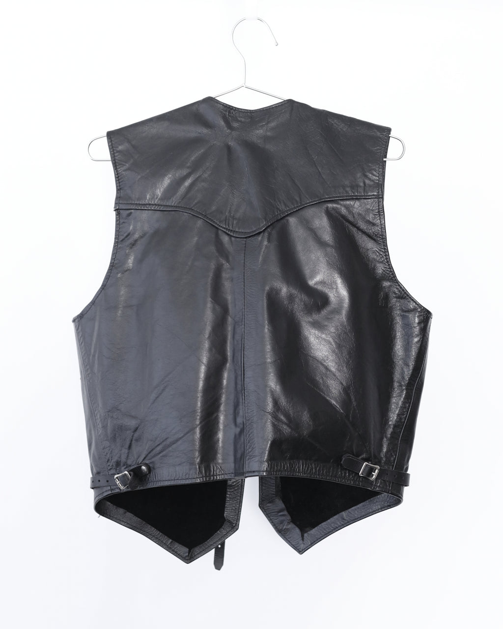 Men's Custom Black Leather Vest