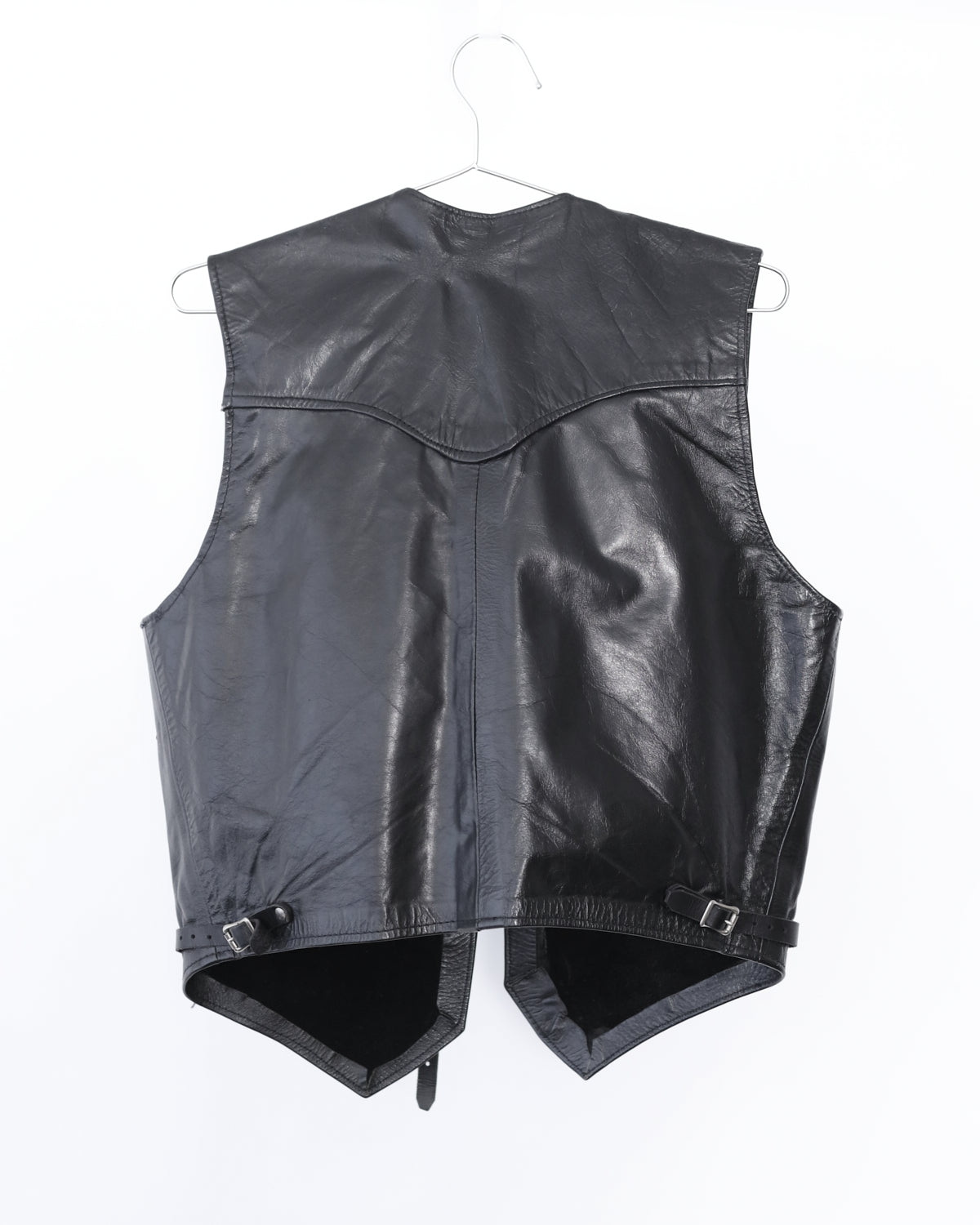 Men's Custom Black Leather Vest